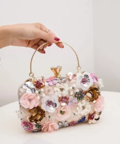 Pink Floral Stylish Handbag