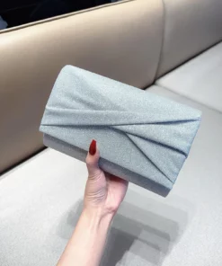 Silver Stylish Glitter Handbag