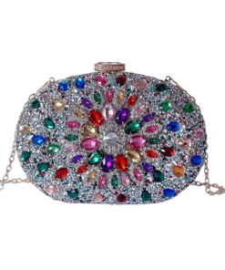 Gemstone Silver Rainbow Handbag