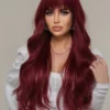 Burgundy wig