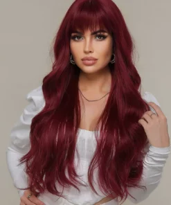 Burgundy wig