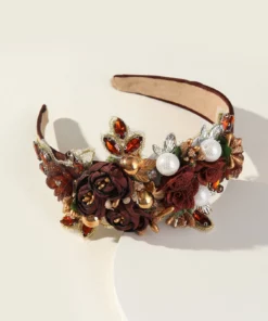 Burnt Orange Floral Headband