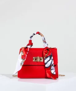 Classy Red Small Handle Handbag